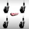 Service Caster 3.5'' SS Phenolic Wheel Swivel 1-1/2'' Expanding Stem Caster Set, 4PK SCC-SSEX20S3514-PHS-112-4 - alternate 3